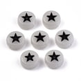 thumbnail image 1 of Luminous Acrylic Beads Glow in the Dark Flat Round Star Black 7x4mm Hole: 1.5mm, 1 of 3