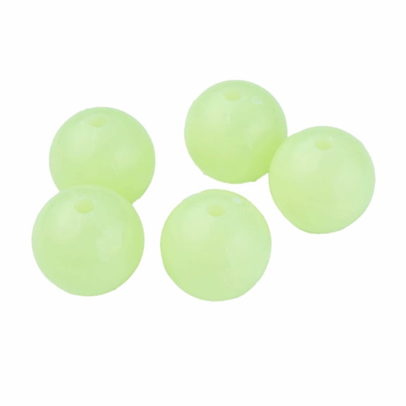 Luminous Acrylic Beads Glow in the Dark Round Light Green 20mm Hole: 3.5mm DIY