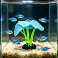 thumbnail image 1 of Luminous Aquarium Anemone Ornament Fish Tank Decoration, Soft Silicone Coral Plant Aquascape Decor with Glowing Effect, Realistic Underwater Scenery for Freshwater Saltwater Fish Tank, 1 of 6