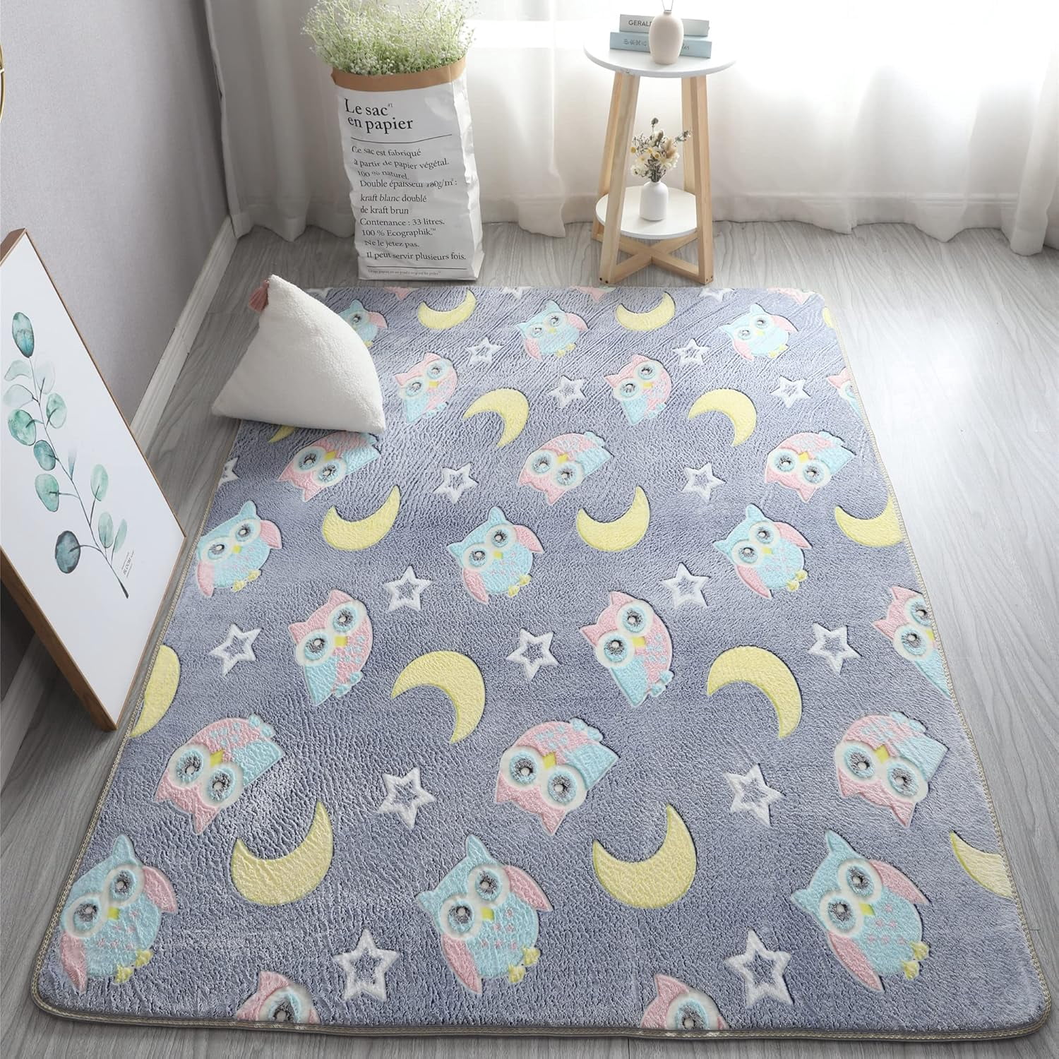 Spotlight Rugs Luminous Area Rug Glow in The Dark for Bedroom Living Room, Unique Soft ...