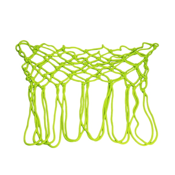 YSNOOWE Outdoor Basketball Net in Light Green Nylon Mesh, and Strong Load Bearing for Sports and Recreation