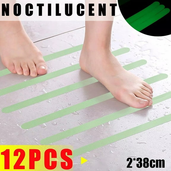 Luminous Bath Mat Grip Stickers Anti-Slip Shower Strips Pad Floor Safety Tape