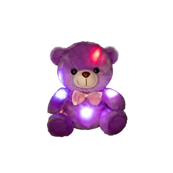 Luminous Bear Figurine with Color Changing Lights, Colorful Glowing Plush Toy for Kids, Holiday and Birthday Gift for and