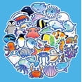thumbnail image 1 of 40 PCS Stickers Pack, Waterproof Cute Cool Teens Funny Theme Stickers, DIY Fashion Trendy Creative Decal, Personalized Your Own MacBook , Laptop, Guitar, Luggage, Skateboard, Car (Cute Sea Animals), 1 of 6