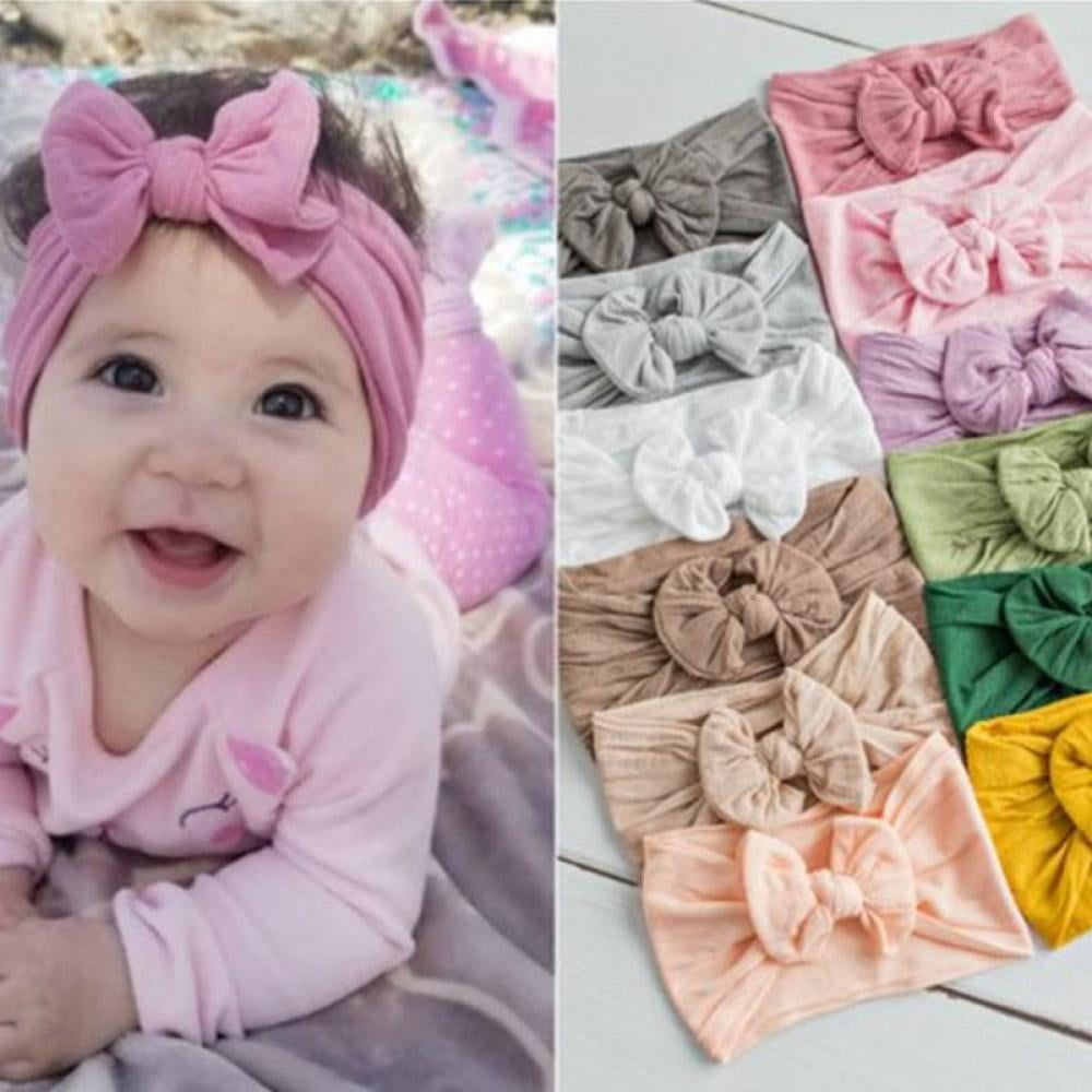 Baby Girl Bow Headband Hair Turban Head Band for Newborns Girls, Infants,  Toddlers Hair Accessories (Random Color - 3 pieces/pack) Esg14243 - China  Headband and Turban price