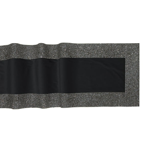 Luminous Border Table Runner - Charcoal