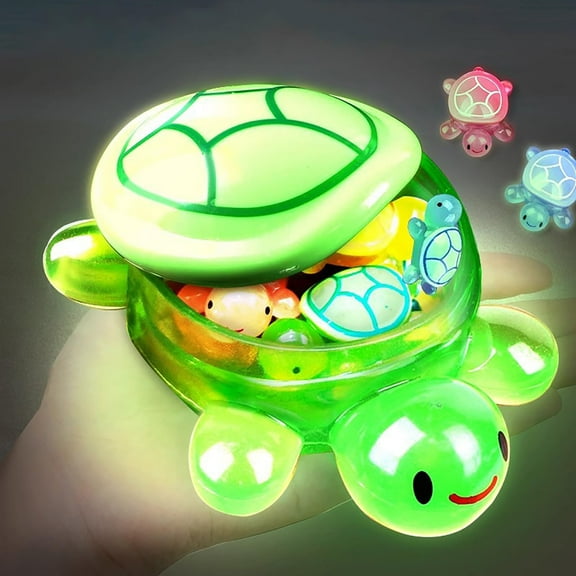 Luminous Candy Dish Bowl with Lid Ornament Decorations Glow in the Dark Turtle Candy Basket for Home Office Wedding Desktop Candy Container Storage Green