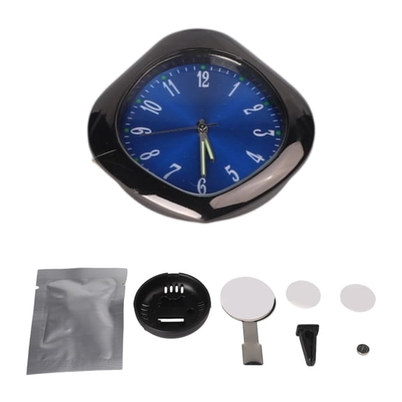 Luminous Car Clock with Aromatherapy, Electronic Quartz Dashboard, Creative Air Vent Mount for Auto Interior Decor(D)