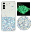 thumbnail image 1 of Luminous Case for Samsung Galaxy A54 5G, Glow in the Dark Fluorescent Glitter Case for Women Girls, Bling Sparkle Lightweight Slim Shockproof Protective Phone Cover for Samsung Galaxy A54 5G, White, 1 of 6