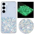 thumbnail image 1 of Luminous Case for Samsung Galaxy S23 Plus, Glow in the Dark Fluorescent Glitter Case for Women Girls, Bling Sparkle Lightweight Slim Shockproof Protective Phone Cover for Galaxy S23 Plus, White, 1 of 6