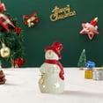 thumbnail image 1 of Luminous Ceramic Christmas Deer Snowman Decoration with Soft White Glow for Holiday Scenes, 1 of 6