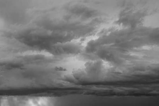 Luminous Clouds II BW Canvas Art - Linda Omelianchuk (12 x 18)