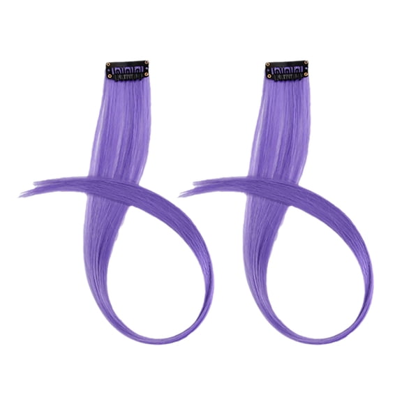 Luminous Colored Hair Extensions, Party Highlights in Synthetic Hair with Clip Clearance