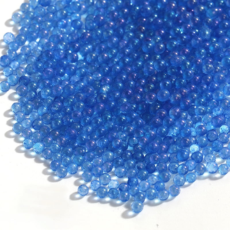 Luminous DIY Nail Art Decoration Mini Glass Beads Tiny Caviar Nail Beads Glow In The Dark Round Royal Blue 2mm diy