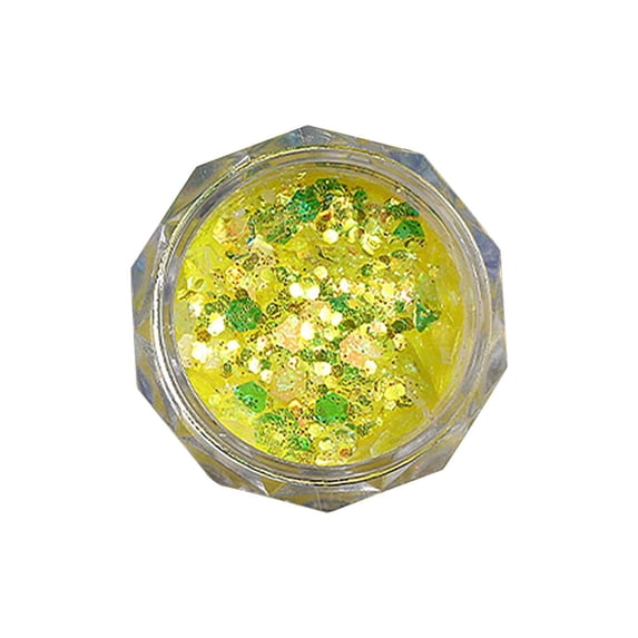 Luminous Dazzling Nail Art Powder with Shimmering Iridescent Glitter Mix