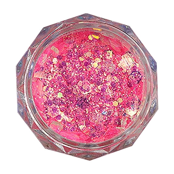 Luminous Dazzling Nail Art Powder with Shimmering Iridescent Glitter Mix