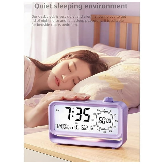 Luminous Digital Clock Night Timer with Visual Display for Students for Teaching and Time Management LED Time Reminder B