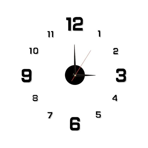 Luminous Digital Clock Wall Sticker Clock Silent Wall Clock Home Decoration H4 A9Z0