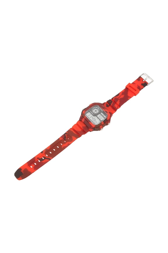 Luminous Digital Watch: Reliable ABS Case, PU Strap  Stainless Steel Back, Perfect For Outdoor Activities