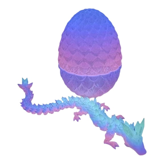 Luminous Dragon Figurine with Egg, 9-Inch Crystal-Like Glow in The Dark Display Piece, 3-Inch Translucent Dragon Egg Base, Creative Mythical Collectible for Home Decor Desk Bookshelf Night Light
