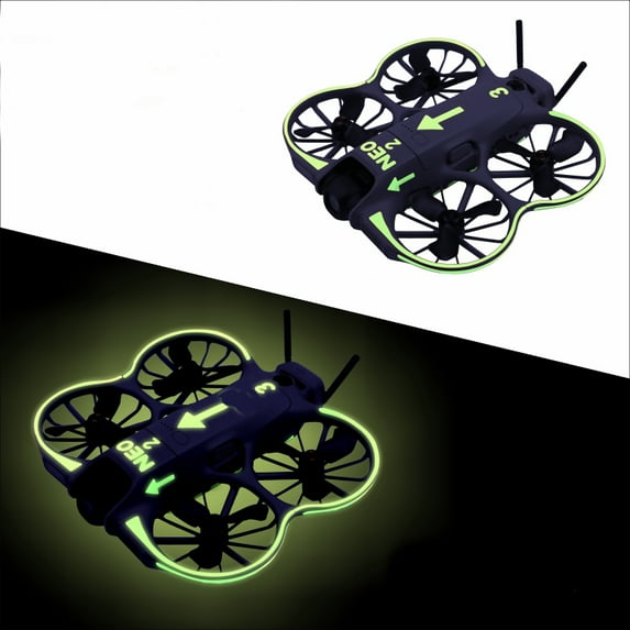 Luminous Drone Sticker Compatible for Neo 2, Glow-in-the-Dark Film Decal Skins Drone Body Controller Light-emitting Decoration Sticker Wrap Cover Sticker DIY Fluorescent Skin