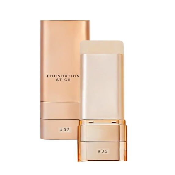 Luminous Dual-ended Concealer Foundation Stick, Waterproof Contouring Non-Cakey Smooth with Brush, Full Coverage Finish for Face Makeup