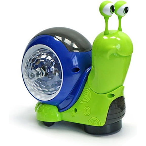 Luminous Electric Snail Toy with Music , Interactive Electric Snail Toy , Cute Stuff Crawling Snail Toy Gift