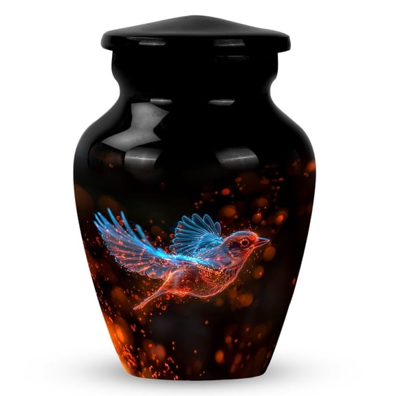 Luminous Ember Sparrow - Small Urns For Adult Male - Portable Mini Urn for Female Ashes - Compact Cremation Keepsake - Small Memorial for Adults 3 Inch, 1 Pc