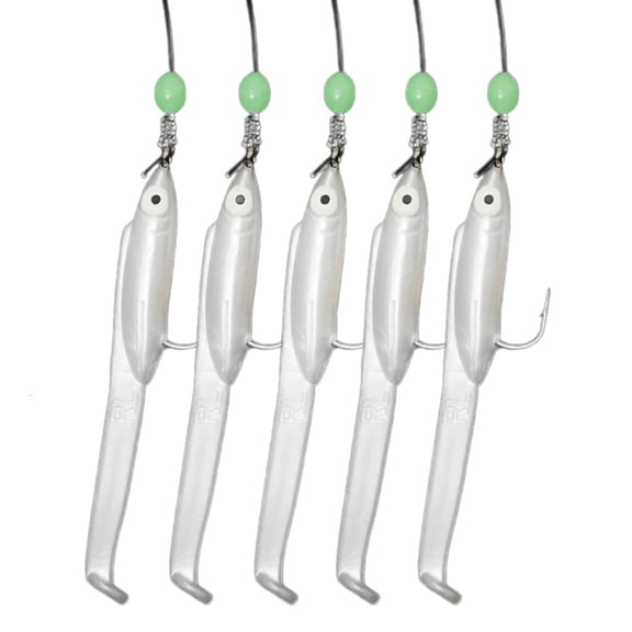 Luminous Fishing Rigs Fishing Baits Rigs, Fish Skin Sea Rigs, Glow Fishing Beads for Freshwater and Saltwater
