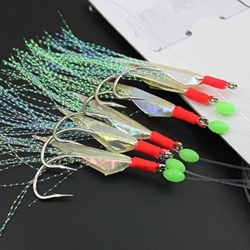 Real Baby Rig Rig Luminous Fishing Rigs with Real Fish Skin, Glow Beads & High Carbon ...