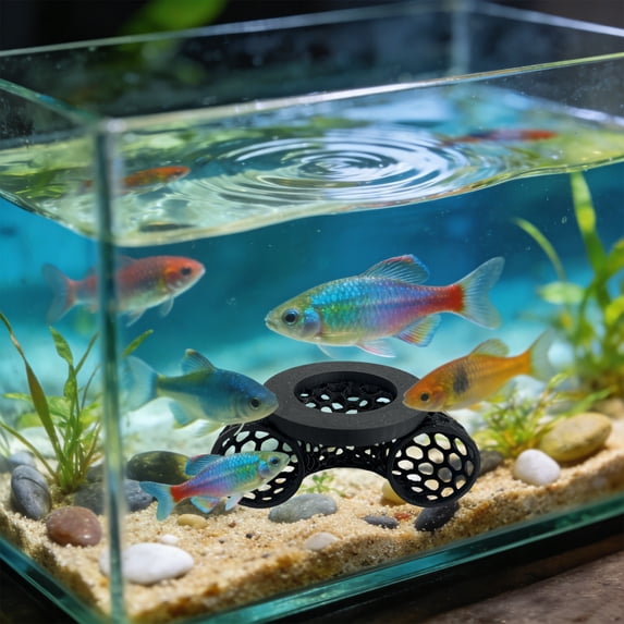 Luminous Floating Betta Activity Tunnel, Aquarium Hideout Cave Decor, Relaxation Resting Spot, Glow in The Dark Fish Tank Accessories for Small Fish, Betta and Shrimp