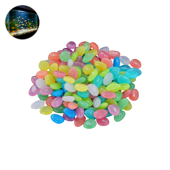 Luminous Garden Pebbles for Outdoor Indoor Décor - Glowing Stones for Paths Fish Tanks Ponds DIY Crafts & Water Features, No Electricity Needed