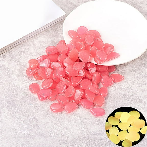 Luminous Garden Stones Verdsylv 200Pc Glow in The Dark Pebbles - 1Cm Luminous Stones for Aquarium Landscaping, Garden Pathway Markers, Nighttime Outdoor Decor, Nighttime Pathway Markers, J