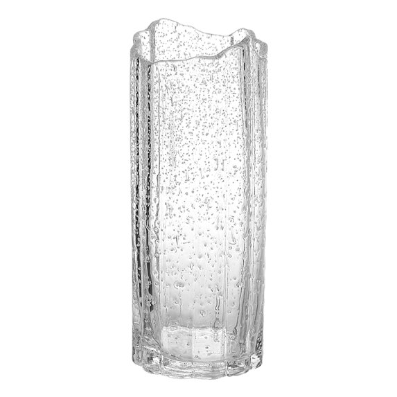 Luminous Glass Vase Transparent Blue Water Ripple Vase Flower Arrangement Living Room Dining Table Decoration