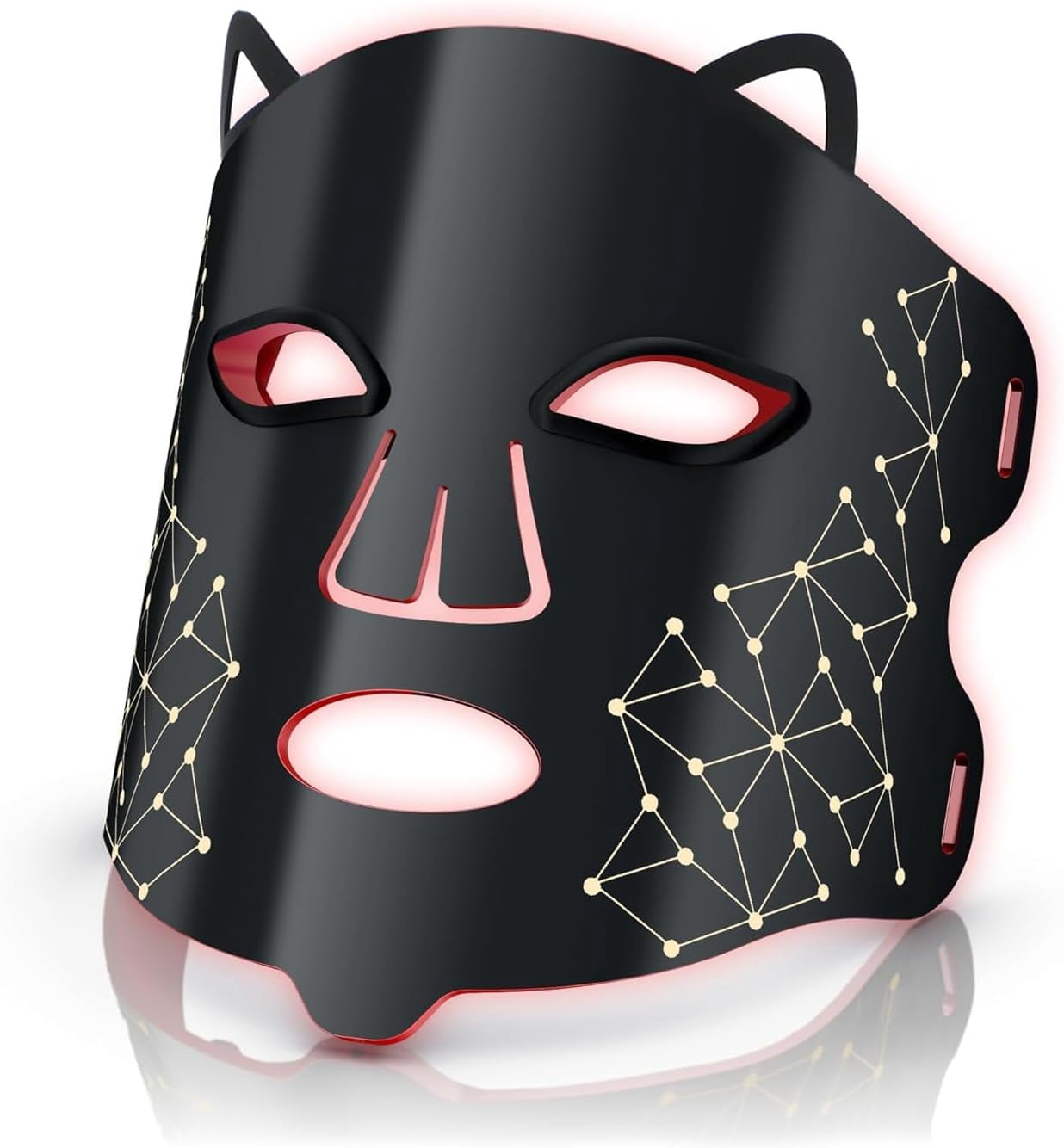 Luminous Glow LED Facial Mask with Red & NIR Light, Cordless At-Home Spa Device for Supporting a Radiant-Looking Complexion, Lightweight & Comfortable Fit