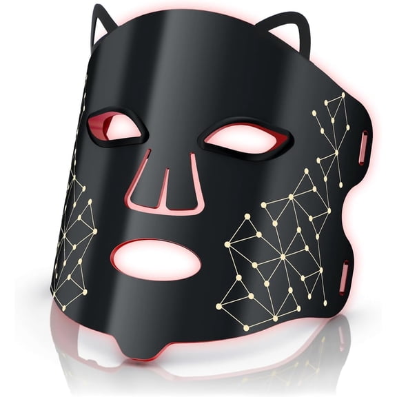 Luminous Glow LED Facial Mask with Red & NIR Light, Cordless At-Home Spa Device for Supporting a Radiant-Looking Complexion, Lightweight & Comfortable Fit
