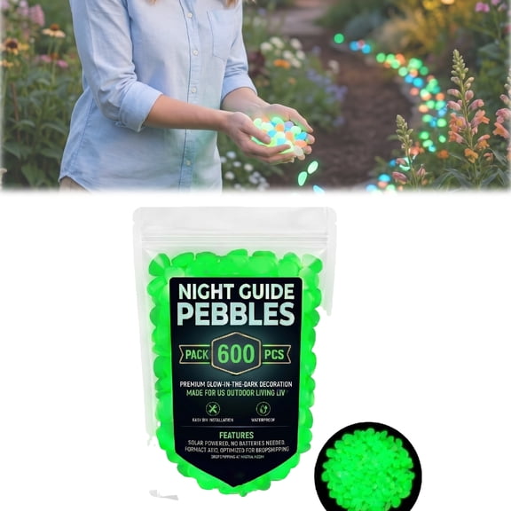 Luminous Glow Rocks Irregular Mixed Size Glow in the Dark Stepping Stones Waterproof River Rocks Landscaping Decor for Flower Garden Yard Lawn Walkway Patio Aquarium DIY Ornament Supplies