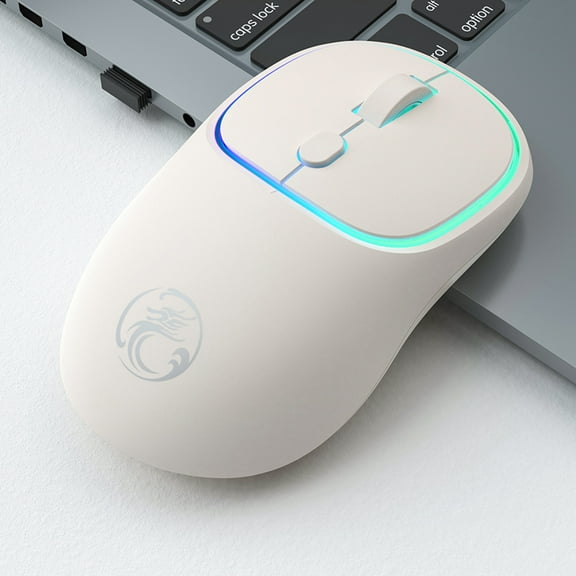 Luminous Glowing 2.4G Wireless Mouse, Rechargeable Silent Click Computer Mice, Plug And Play USB Receiver Peripheral, Ergonomic Handheld Gaming Cursor Tool