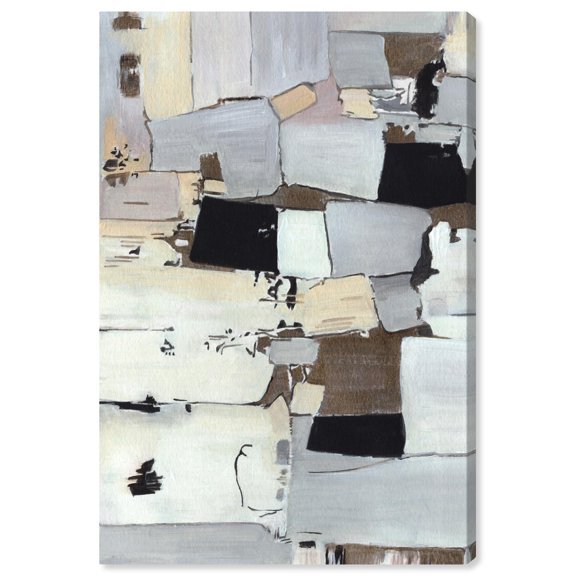 Luminous Grey Shades I Canvas Geometric Abstract by Art Remedy, Gallery Wrapped, 30" x 45"