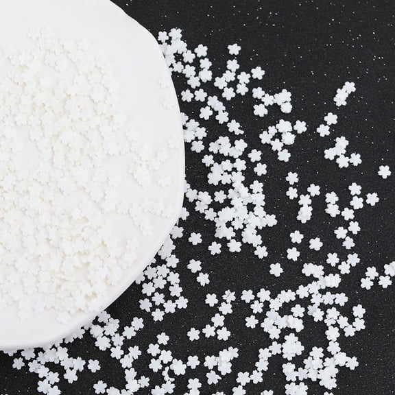 Luminous Handmade Polymer Clay Cabochons Fashion Nail Art Decoration Accessories Glow In The Dark Sakura White 5x5x1mm 1bottle/set