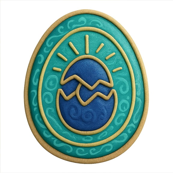 Luminous Hatchling Dragon Egg Cookie Cutter - 4x4" Premium Easter Design Fun