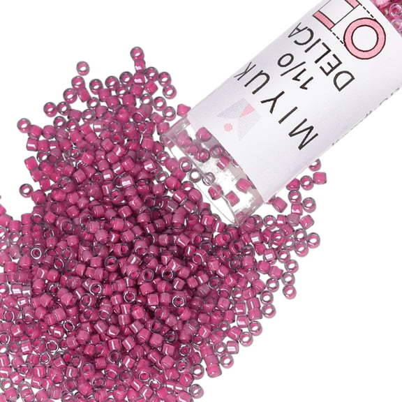 Miyuki Delica Seed Beads – Size 11/0 (1.6 mm), DB2050, Luminous Jazzberry, 7.2 g, Approx. 1440 Beads