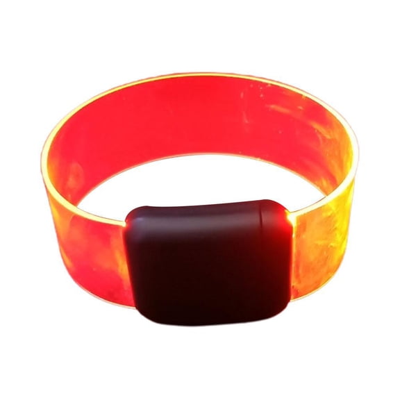 Luminous LED Bracelet, 3 Light Modes, PVC ABS, 21x3cm, Blue Red Green Pink Orange, 1 Count