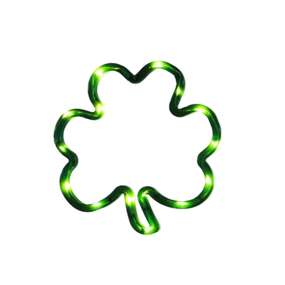 Luminous LED Clover Pendant Light, St. Patrick's Day Window Decoration, USB Powered Fairy Lights, Festive Indoor Outdoor Hanging Decor