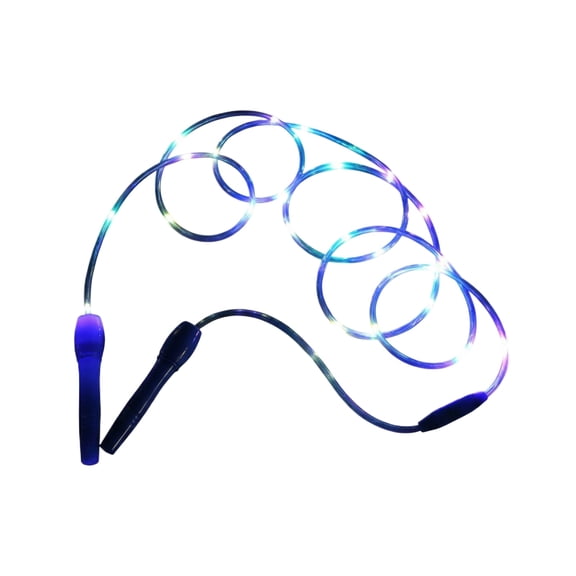 Luminous LED Jump Rope PVC Glow-in-the-Dark Fitness Rope for Students and Adults Nighttime Exercise Workout Training Tool Adjustable Length Rope