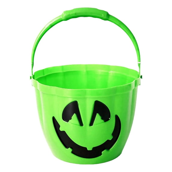 Luminous LED Light Up Pumpkin Bucket for Halloween | Glowing Decorative Candy Container for Kids Toddlers | Party Favor Bucket for Trick or Treat | Festive Halloween Night Accessory