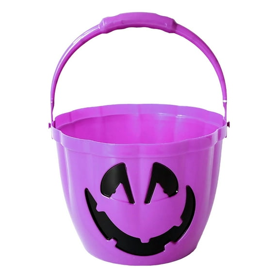 Luminous LED Light Up Pumpkin Bucket for Halloween | Glowing Decorative Candy Container for Kids Toddlers | Party Favor Bucket for Trick or Treat | Festive Halloween Night Accessory