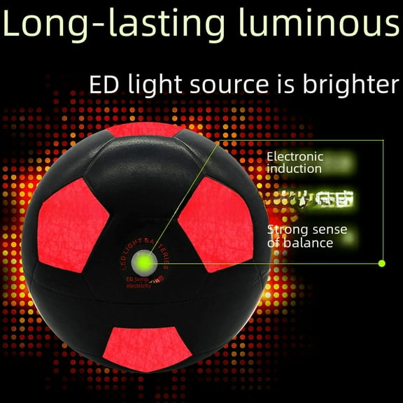 Luminous LED football light source luminous rubber footballred
