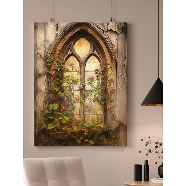 Luminous Landmarks Stained Glass Canvas Wall Art