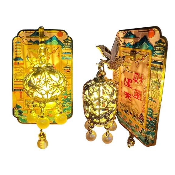 Luminous Lantern Refrigerator Magnet, Lucky Refrigerator Sticker GX